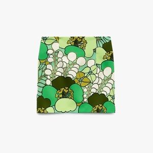 NWT Zara Printed Floral Green Mini Skirt